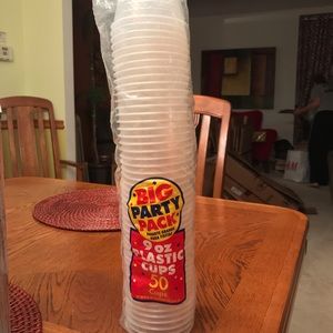 Unopened plastic cups